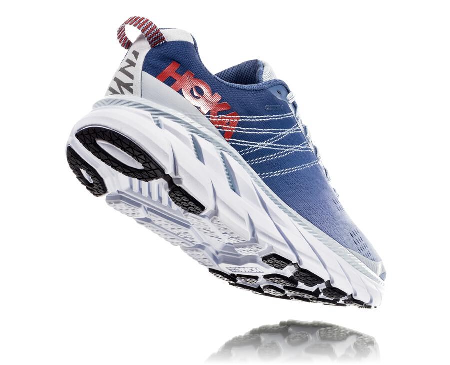 Hoka Australia One One Clifton 6 - Womens Walking Shoes Blue/White - LOJES-7024